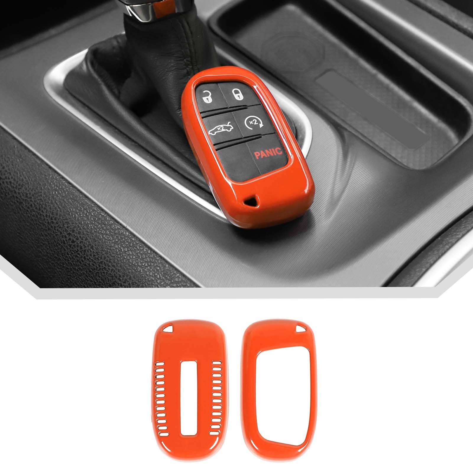 Amazon.com: JeCar Orange Key Fob Cover Fit for 2015+ Dodge